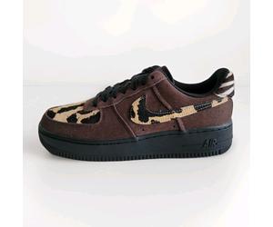 NIKE AIR FORCE 1 '07 ,Animal Print' SIZE UK 5.5 EUR 39 (HV6356 200)BAROQUE BROWN