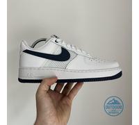 NIKE Air Force 1 07 LV8 Mens Trainers IH4462 Sneakers Shoes (UK 8.5 US 9.5 EU 43, White Midnight Navy Phantom 100)