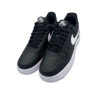 Nike Air Force 1 ‘07 Mens AF1 Pebbled Leather Black White Sneakers