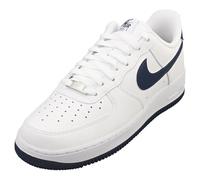 NIKE Air Force 1 07 Mens Fashion Trainers in White Navy - 7.5 UK