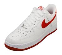 NIKE Air Force 1 07 Mens Fashion Trainers in White Red - 8.5 UK