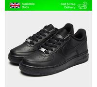 Nike Black Air Force 1 Youth Trainers UK 3 (EU 35½)