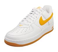 NIKE AIR Force 1 Low Retro QS Mens Fashion Trainers in White Gold - 9 UK
