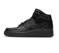 NIKE Air Force 1 Mid LE GS Great School Trainers Sneakers Fashion Shoes DH2933 (Black/Black 001) Size UK4 (EU36.5)