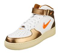 NIKE AIR Force 1 MID QS Mens Fashion Trainers in White Gold - 8.5 UK