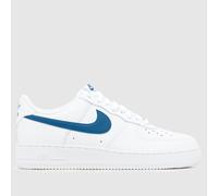 Nike Air Force 1 Trainers in White & Blue UK 11 (EU 46)