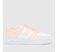 Nike Air Force 1 Trainers in White & Pink UK 4 (EU 37½)