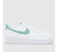 Nike Air Force 1 Trainers in White & Pl Blue UK 8 (EU 42½)