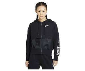 NIKE Air Fz Top Hooded Jacket Black/White M
