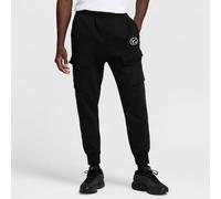 Nike Air HM0180-011 Men's Fleece Cargo Trouser, Black/Fir - Small