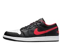 Nike Air Jordan 1 Basso, Basketball Shoe, Nero Rosso Fuoco Bianco,