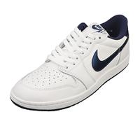 Nike Air Jordan 1 Low Mens Casual Trainers in White Navy - 7 UK