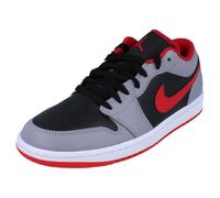 NIKE Air Jordan 1 Low Mens Trainers 553558 Sneakers Shoes (UK 12 US 13 EU 47.5, Black fire red Cement Grey 060)