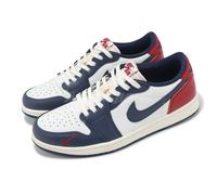 44 1/2 Jordan Air 1 Retro Og Low, Summit White/gym Red-midnight Navy