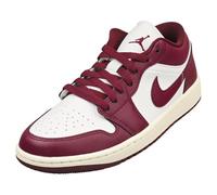 NIKE Air Jordan 1 Low Womens Fashion Trainers in White Burgundy - 6 UK