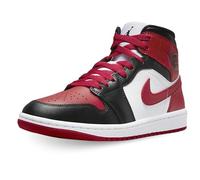 NIKE Air Jordan 1 Mid Bred Toe (W) Style Code: BQ6472-079, Bred Zwart Rood, 8 UK