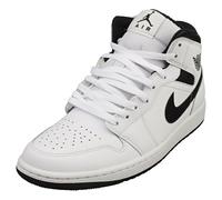 NIKE Air Jordan 1 Mid Mens Trainers DQ8426 Sneakers Shoes (UK 11.5 US 12.5 EU 47, White Black 132)