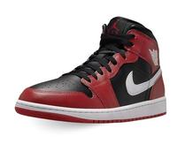 NIKE Air Jordan 1 Mid Mens Trainers DQ8426 Sneakers Shoes (UK 12 US 13 EU 47.5, Black White Gym red 061)
