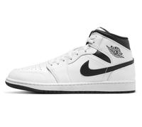 Air Jordan 1 Mid Men's Shoes - White - Leather 12