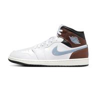 NIKE Air Jordan 1 Mid Men's Trainers FQ7831 (White/Blue Grey/Black/Sail 142) UK 11 (EU 46)