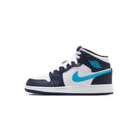Nike Air Jordan 1 Mid Older Kids' Shoes - Blue 4.5