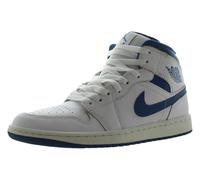 NIKE Air Jordan 1 Mid Se Mens Fashion Trainers in White Blue - 10 UK