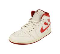 NIKE AIR JORDAN 1 MID SE Mens Fashion Trainers in White Red - 10.5 UK