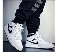 Nike Air Jordan 1 Mid White Black Men's Trainers Size Uk 9.5,10.5,11,11.5,12