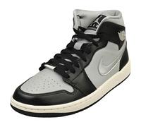 Nike Air Jordan 1 Mid Women, Black/Metallic Silver, 7 UK