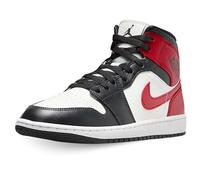 NIKE Air Jordan 1 Mid Women, Sail/Gym Red-off Noir-white, 4.5 UK