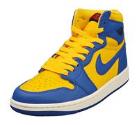 Nike Air Jordan 1 Retro Hi Womens Fashion Trainers in Yellow Blue - 5 UK