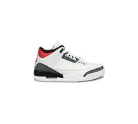 Nike Air Jordan 3 Retro - White / Fire Red / Black / Cement Grey, White, 11 UK
