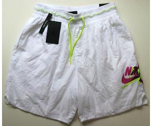 NIKE AIR JORDAN JUMPMAN CLASSICS POOLSIDE SWIM SHORTS WHITE CZ8522-100 MEN S L