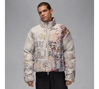 Nike Air Jordan Men's Puffer Jacket - White - Polyester S