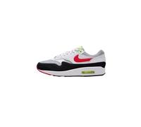 NIKE Air Max 1 Mens Trainers HF0105 Sneakers Shoes (UK 7.5 US 8.5 EU 42, White University red Black 100)