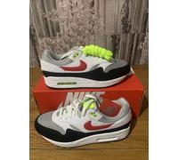 Nike Air Max 1 White/University Red Mens Size UK 9.5 EUR 44.5 US 10.5 HF0105-100