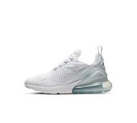 Nike Air Max 270 GS All White Metallic Silver 943345-103 BRAND NEW