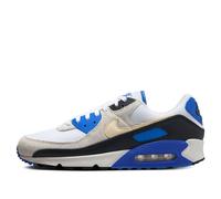 (7) Nike Air Max 90 Premium Mens Fashion Trainers in White Blue