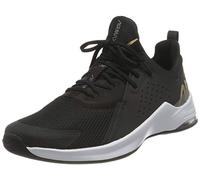 Nike Air Max Bella Tr 3 Gymnastics Shoe Black/Metallic Gold-Flat PEWTE 7.5