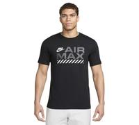 NIKE Air Max Graphic T Shirt Mens Short Sleeve Crew Sportswear Casual Tee (UK, Alpha, L, Regular, Regular, Black)