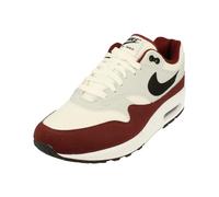 Nike Air Max Mens 1 Sneakers, White Black Dark Red 106, 8.5 UK