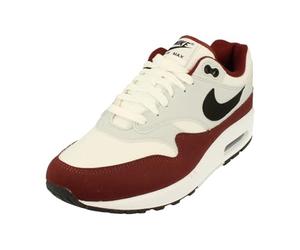 Nike Air Max Mens 1 Sneakers, White Black Dark Red 106, 8.5 UK