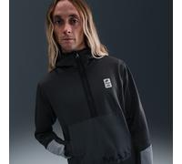 Nike Air Max Men's Poly-Knit 1/2-Zip Fleece Hoodie - Grey - Polyester XL