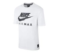 Men's NIKE AIR MAX Mens T Shirt Athletic Cut Cotton Crew Neck Summer Retro Casual Tee - White - Size: 42/Regular
