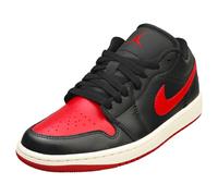 Nike Air Jordan 1 Low Womens Fashion Trainers in Black Red - 6.5 UK