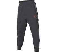 Nike Air Men's Fleece Cargo Trousers, Anthracite/Safety Orange, HM0180-061, M