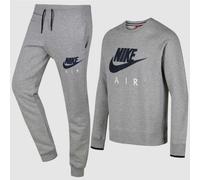 Nike Mens Crew Neck Tracksuit Grey Cotton - Size Small