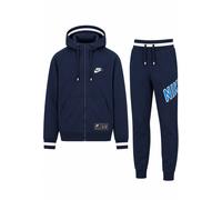 Nike Air Mens Zip Through Tracksuit Set Full In Navy Cotton - Size Small