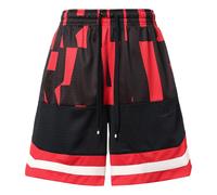 Nike Air Mesh Basketball Sports Shorts Black Red AR1842-657 S