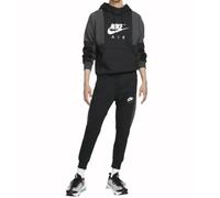 Nike Air Pullover Fleece Black Brushed Back Men's Black Hooded Tracksuit